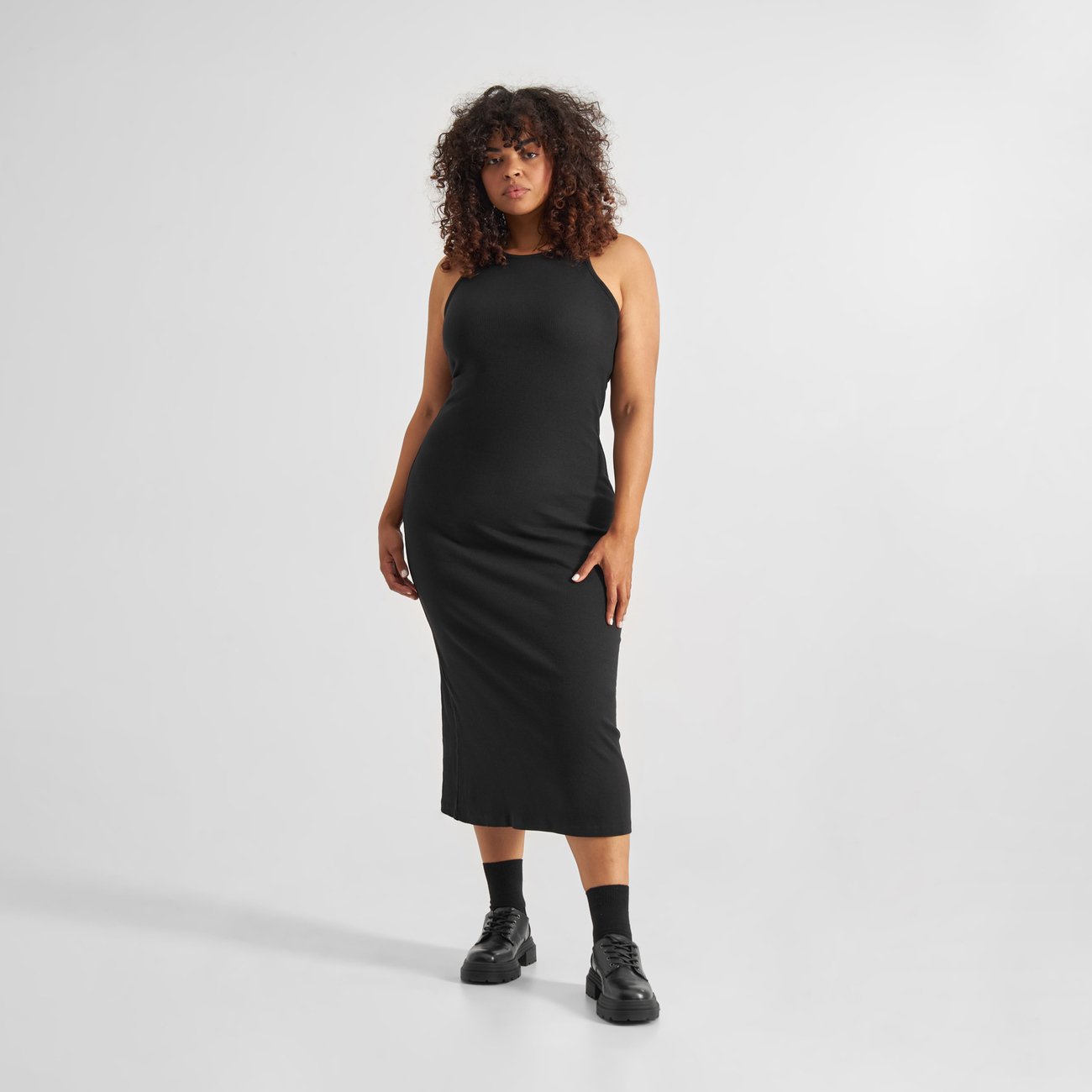 Rib Dress Motala - black